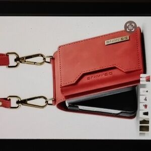 Red DG ming Samsung Galaxy Z Flip 6 Phone/Wallet Holder